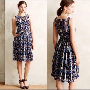 Anthropologie Maeve Chelan Mesh Flare Dress